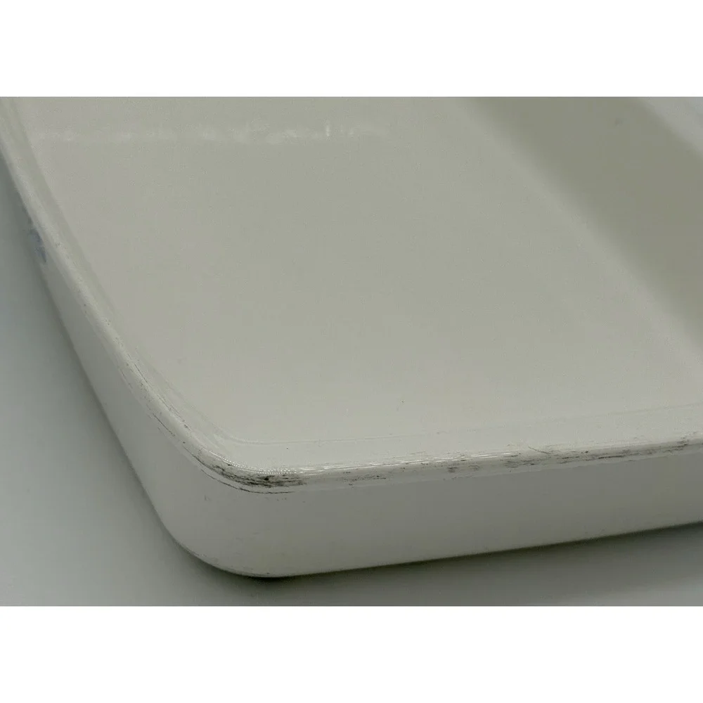 Vintage Cornflower Milk Glass Cottagecore Rustic Retro Farmhouse Casserole Pan